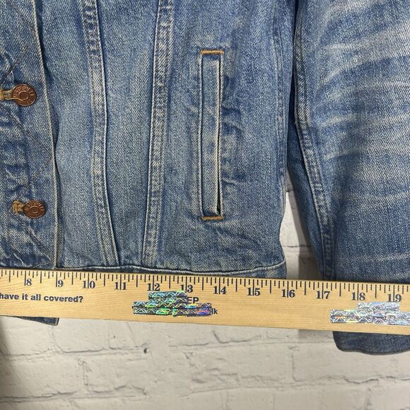 Madewell Blue Denim Jacket Womens Small Button Front Classic Jean Jacket - Picture 10 of 15